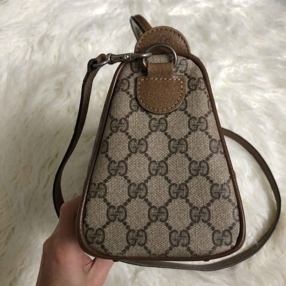 Gucci Vintage GG Coated Canvas Top Handle Bag - Picture 4 of 8